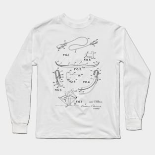 Archery Bow Stringer Vintage Patent Drawing Long Sleeve T-Shirt